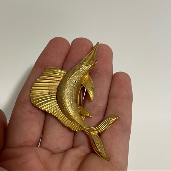 Giovann 1960’s sailfish vintage brooch - Picture 6 of 7